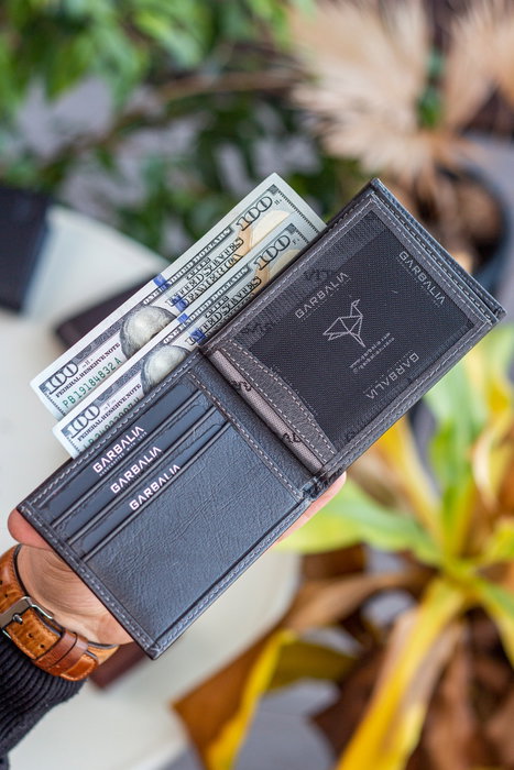 Zoozie Bags Cartera para Hombre en Piel Auténtica con Bloqueador RFID - Antracita Zoozie Bags Cartera para Hombre en Piel Auténtica con Bloqueador RFID - Antracita